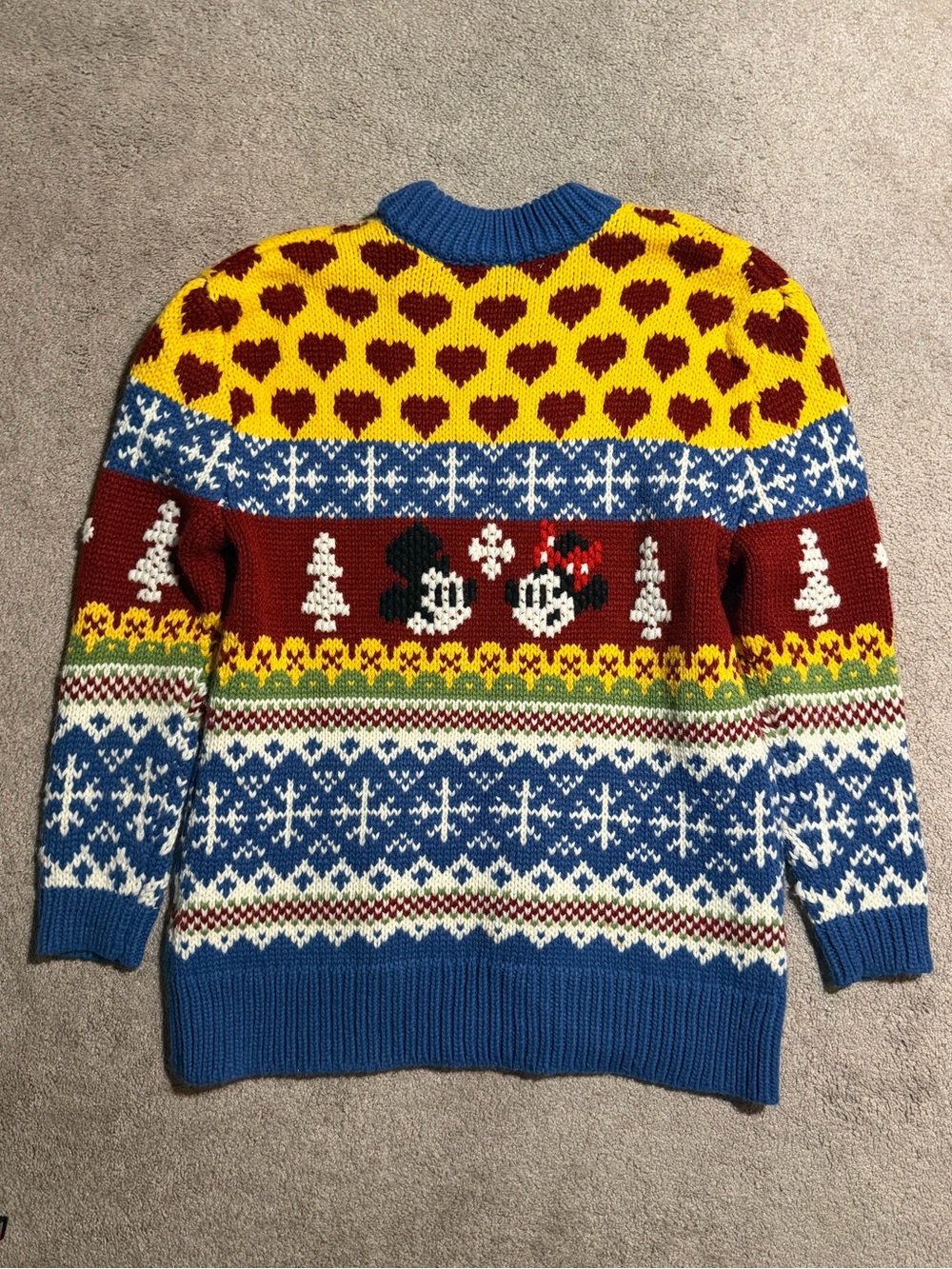 Zara Mickey and Minnie Mouse Holiday Knit Sweater Size Small - Picture 3 of 3